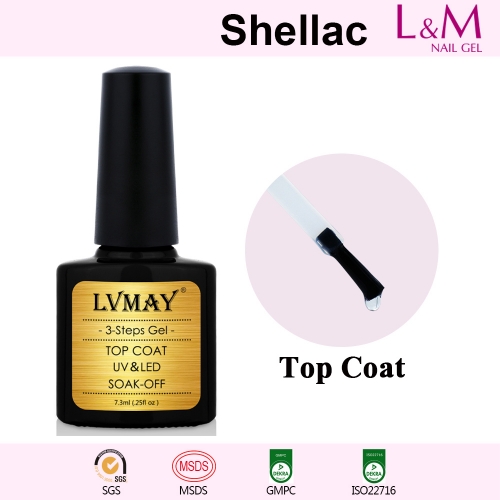 【TOP COAT】L&M Shellac Soak-off UV Gel Nail Polish