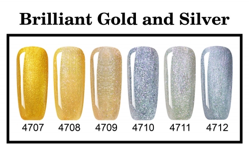 【color chart show】New Series Brilliant Gold and Silver
