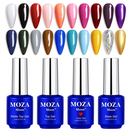 MOZA 8ml Geli Polish NaIl Manicre Pure Glitter 36 Popular Color UV Nail Polish Semi Permanent Gel Varnish